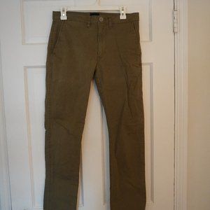 RVCA Daggers Chinos, 29, Olive Green